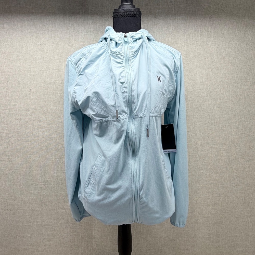 Hurley‎ Exist Full Zip Performance Jacket Sea Haze Blue Small NWT HSP24VMJ-1182